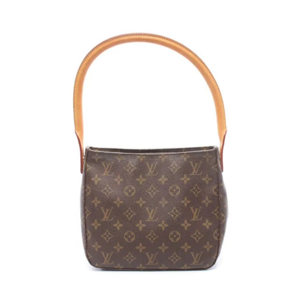 Louis Vuitton Looping Shoulder Bag Canvas Leather Monogram Brown